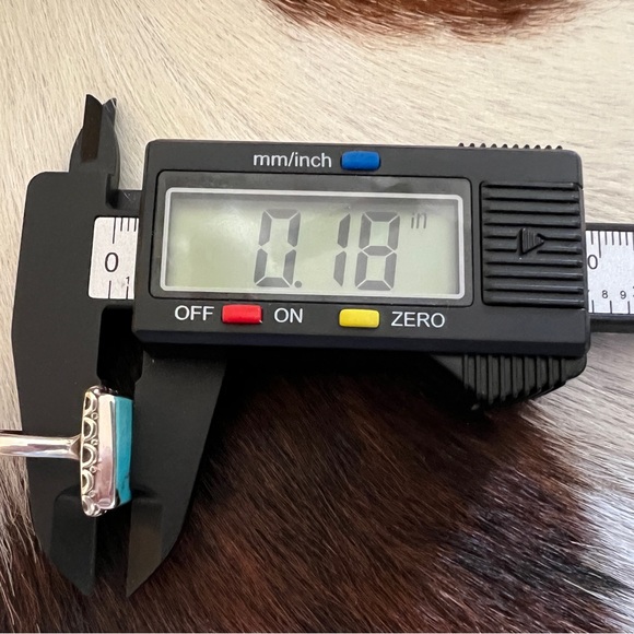 ❤️ Natural Kingman Turquoise  Statement Navajo Western Sterling Ring Size 6.5 - Picture 14 of 15